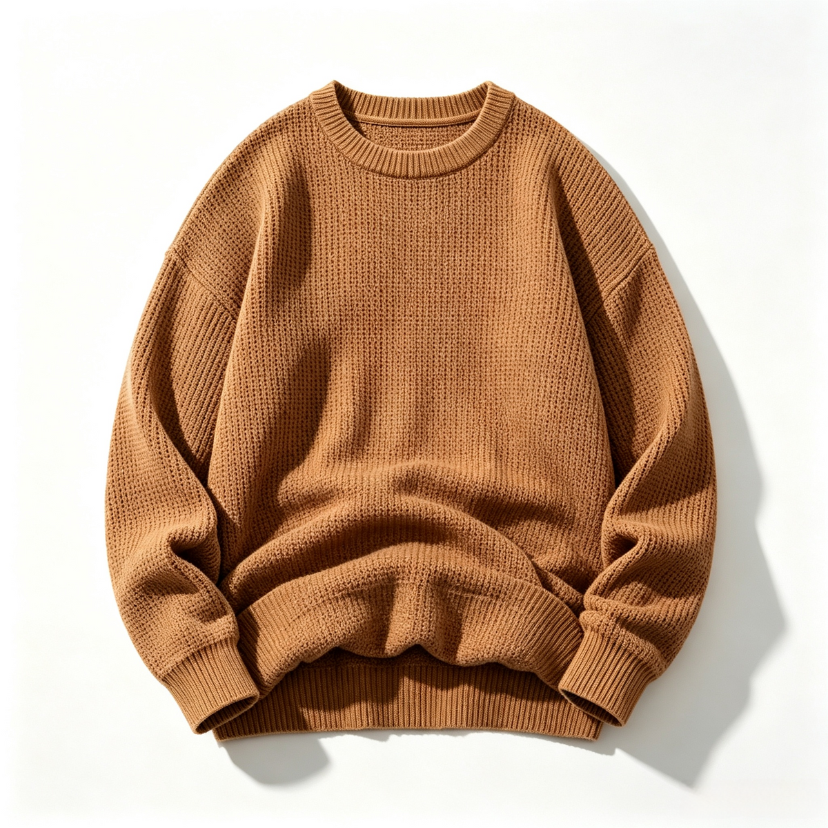 🔥 BESTSELLER | 8PCS $24.63 | Men's Waffle Knit Crewneck Sweater
