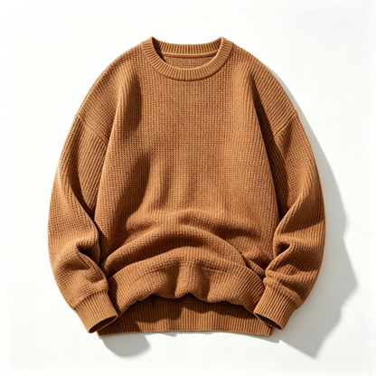 🔥 BESTSELLER | 8PCS $24.63 | Men's Waffle Knit Crewneck Sweater