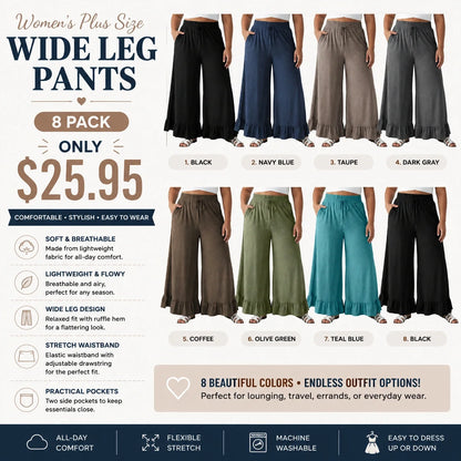 🔥Limited Stock!🔥Women's Plus Size Wide Leg Pants