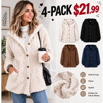 2026 Women's Hooded Cardigan Long Sleeve Coat