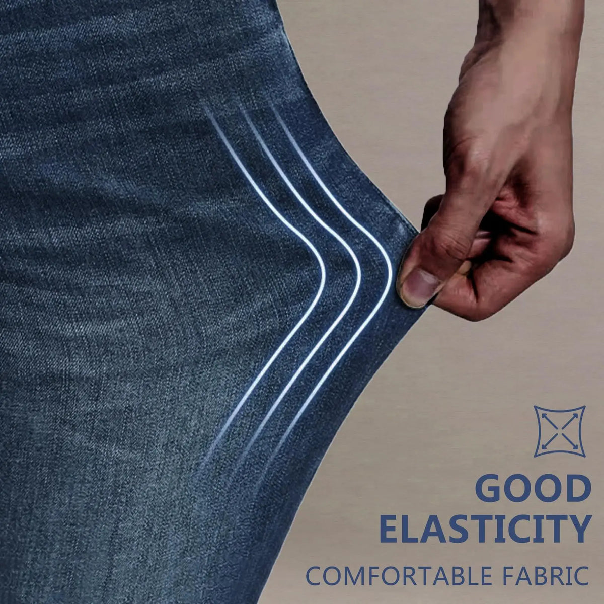 🔥BLACK FRIDAY FLASH SALE | Men's Stretch Cotton Loose-Fit Drawstring Jeans