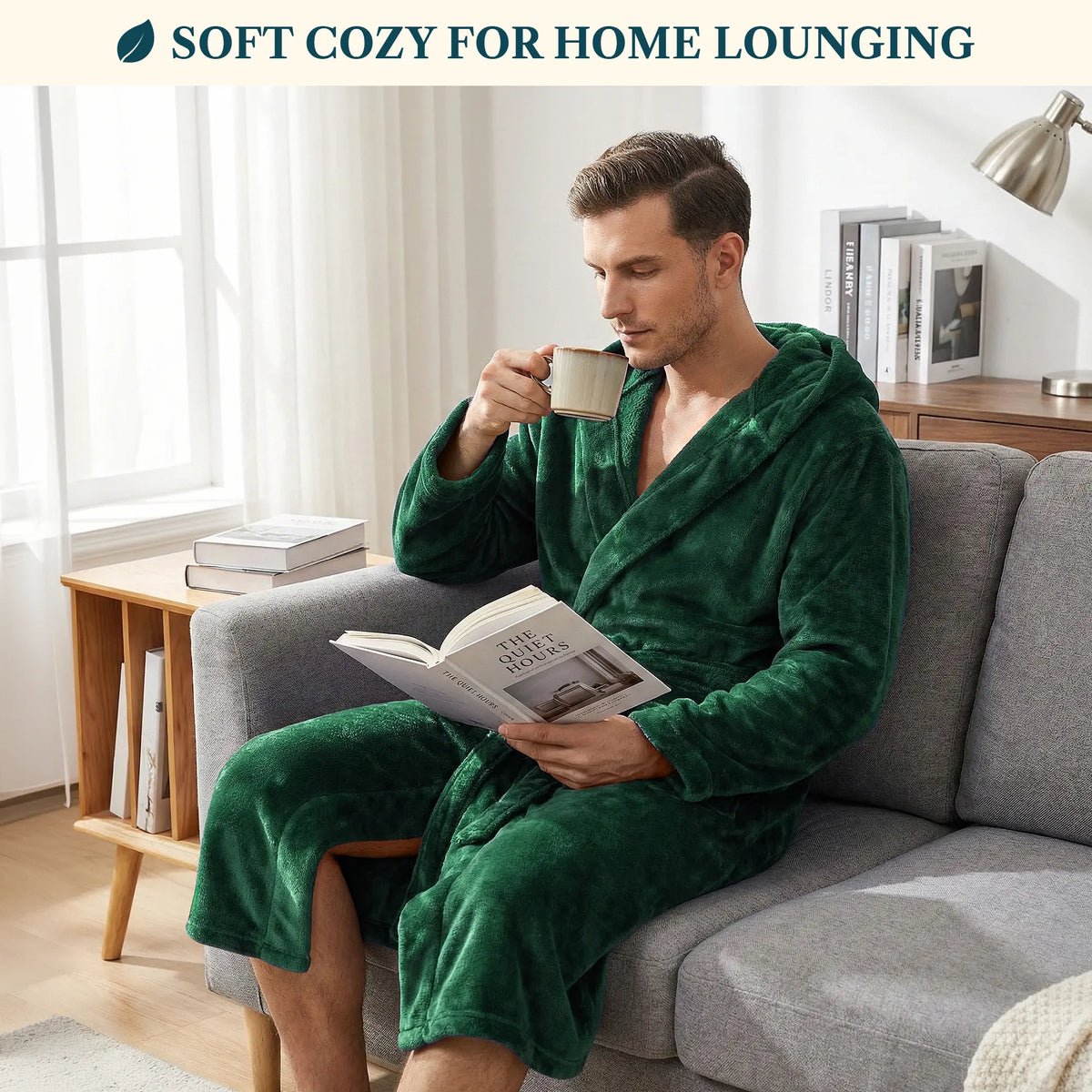 🔥 BESTSELLER | 4PCS $24.63 | Men's Hooded Plush Robes