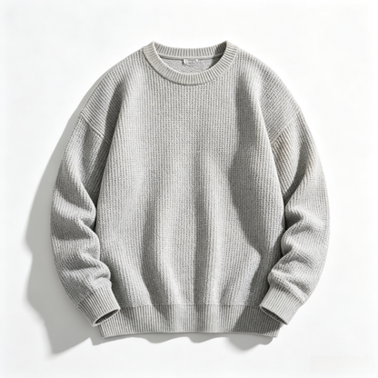 🔥 BESTSELLER | 8PCS $24.63 | Men's Waffle Knit Crewneck Sweater