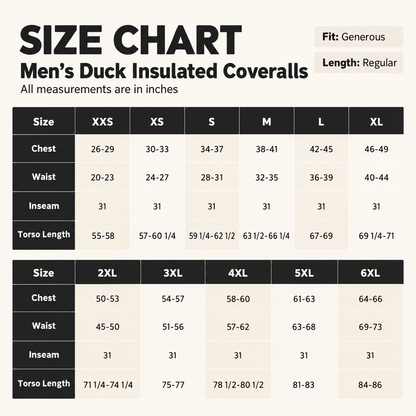 🔥LAST DAY CLERANCE🔥Men's Duck Insulated Coveralls - 6 PCS