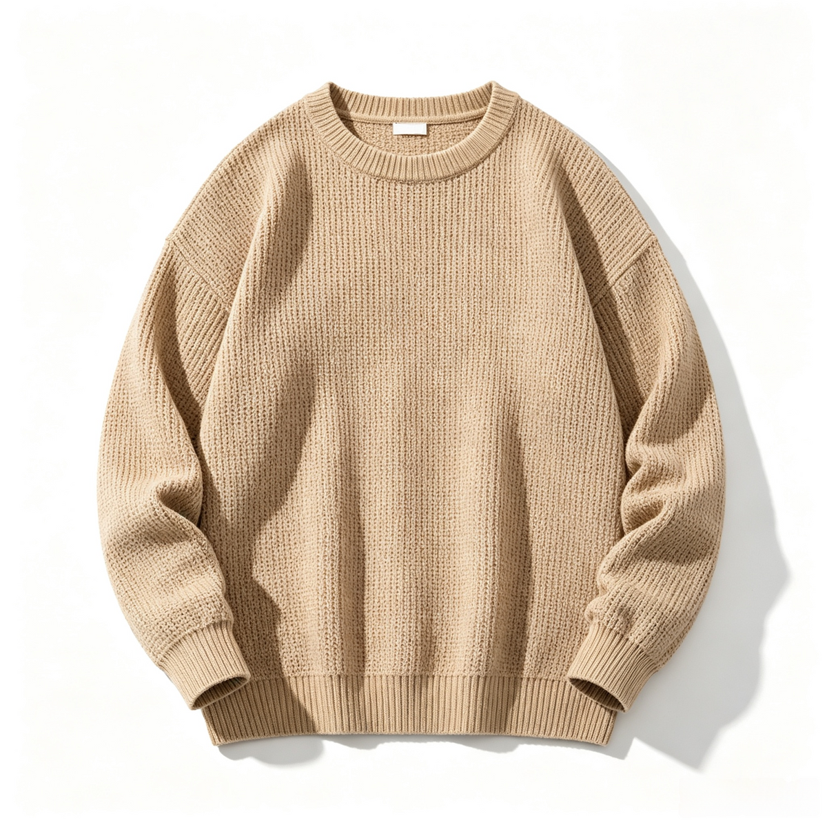 🔥 BESTSELLER | 8PCS $24.63 | Men's Waffle Knit Crewneck Sweater