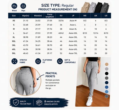 🔥BLACK FRIDAY SPOOKY SAVE🔥Women's Plain Multi-pocket Denim Elastic Slim Fit Button Cargo Denim Pants