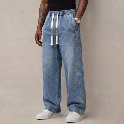 🔥BLACK FRIDAY FLASH SALE | Men's Stretch Cotton Loose-Fit Drawstring Jeans