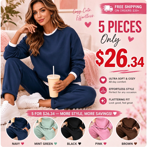 Women's Fake Two‑Piece Sweatshirt Set