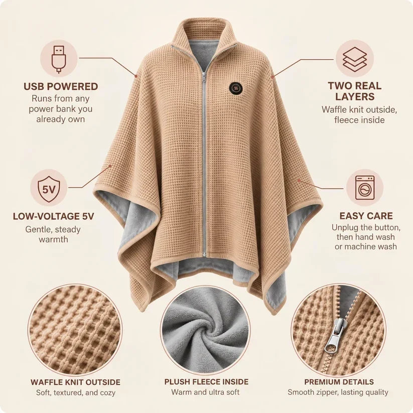 9-Piece Heated Shawl Bundle 🎃 Early Halloween Sale | Grab 9 Warm Shawls for Only $26.99