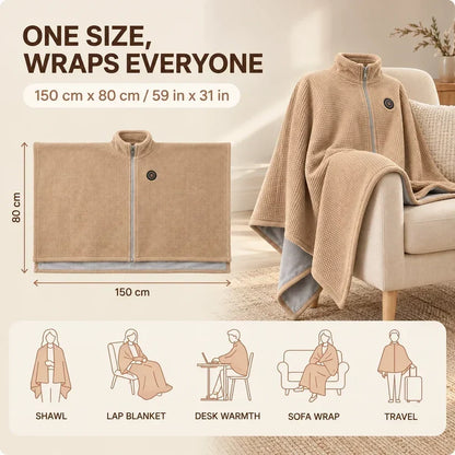 9-Piece Heated Shawl Bundle 🎃 Early Halloween Sale | Grab 9 Warm Shawls for Only $26.99