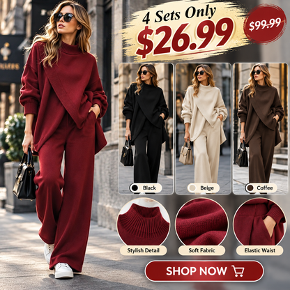 🎁LAST DAY SALE 50% OFF💃💓Women's 2-Piece Oversized Sweater & Pants Set