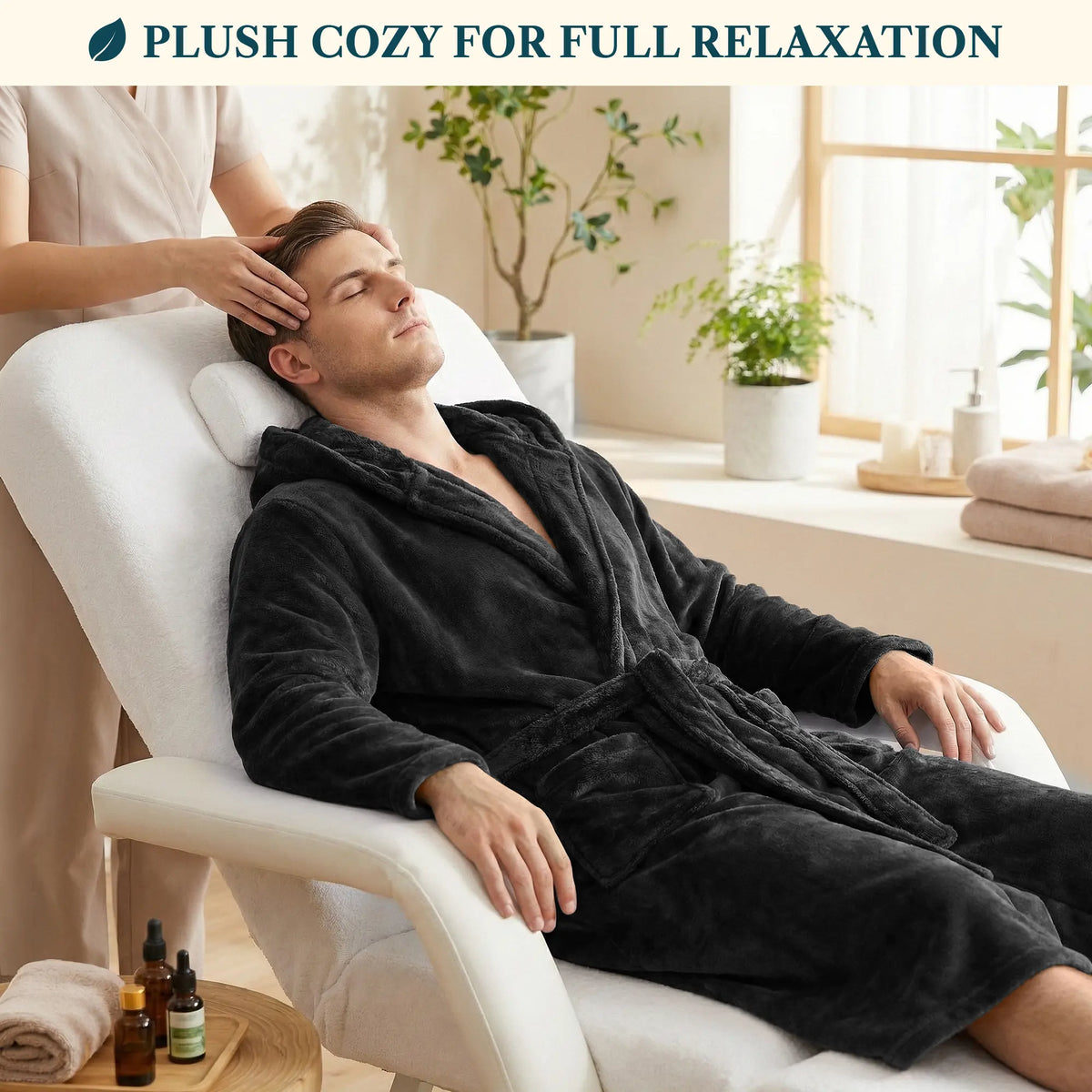 🔥 BESTSELLER | 4PCS $24.63 | Men's Hooded Plush Robes