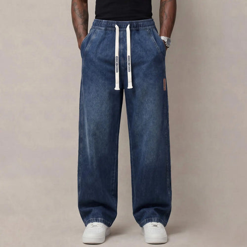 🔥BLACK FRIDAY FLASH SALE | Men's Stretch Cotton Loose-Fit Drawstring Jeans