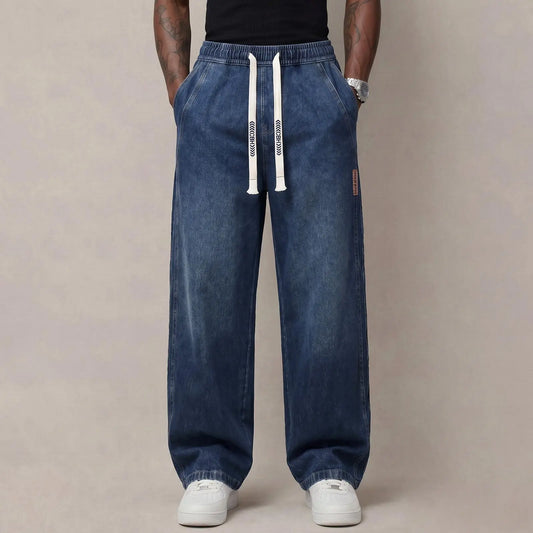 🔥BLACK FRIDAY FLASH SALE | Men's Stretch Cotton Loose-Fit Drawstring Jeans