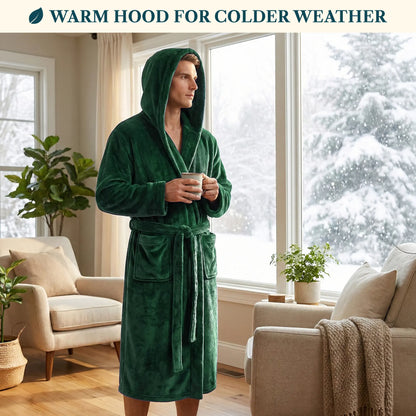 🔥 BESTSELLER | 4PCS $24.63 | Men's Hooded Plush Robes